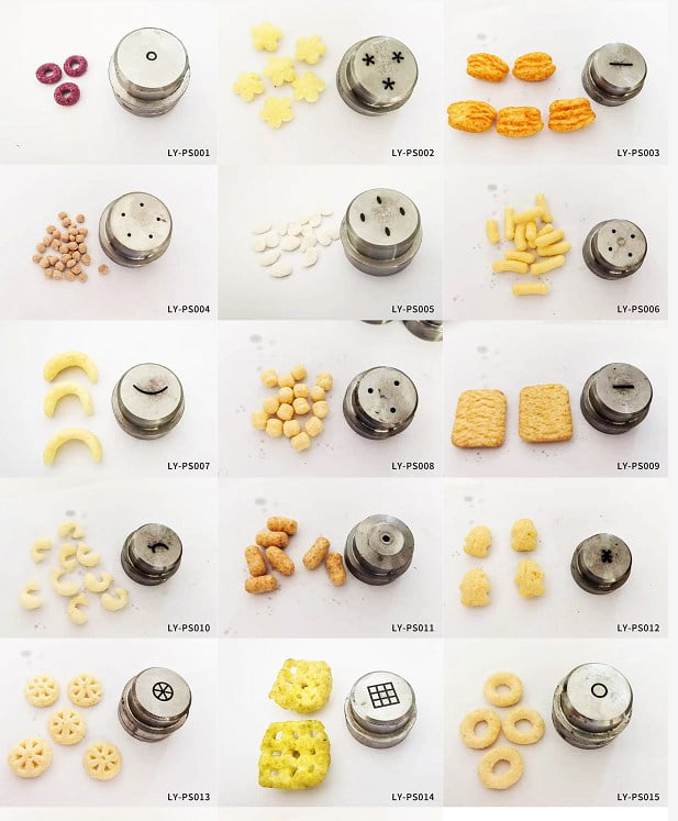 puffed food extrusion molds