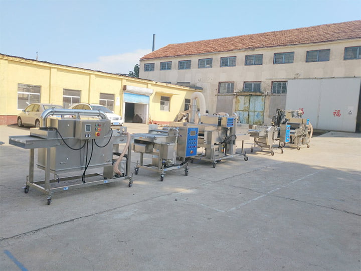 batter machine in fried food processing line